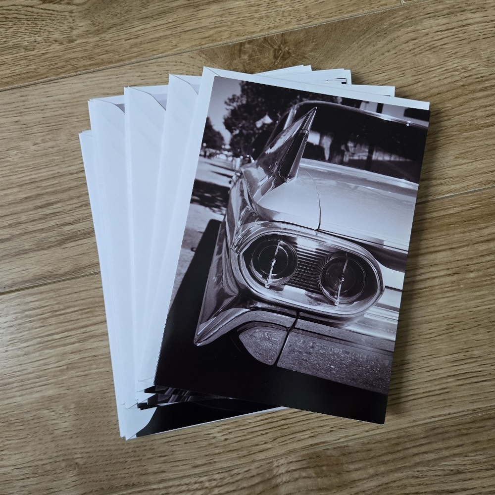 NEW❤️10 Quality Blank Cards. CLASSIC CAR Cards w Matching Envelopes